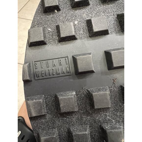 Stuart Weitzman Girls Irridescent Black Ariana Clare Wedge Pumps Size 4 - Picture 7 of 8